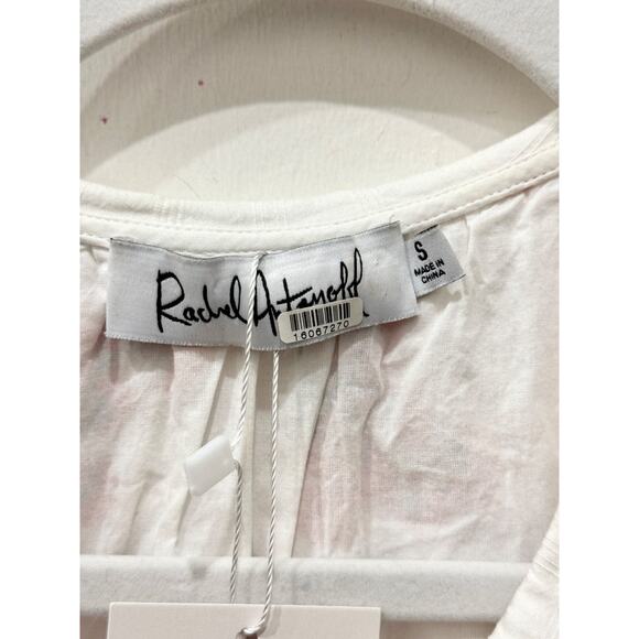 Rachel Antonoff Tanya Mini Swing Dress White Abstract Cotton With Tomato Print S - Picture 4 of 5